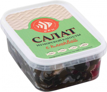 Салат из морской капусты с клюквой