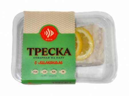 Треска отварная на пару с лимоном