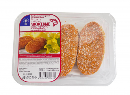 Котлеты лососевые в панировке охлажденные