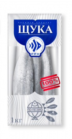 Щука потрошеная с головой мороженая