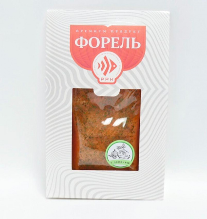 Форель слабосоленая с зеленью кусок/ломтики